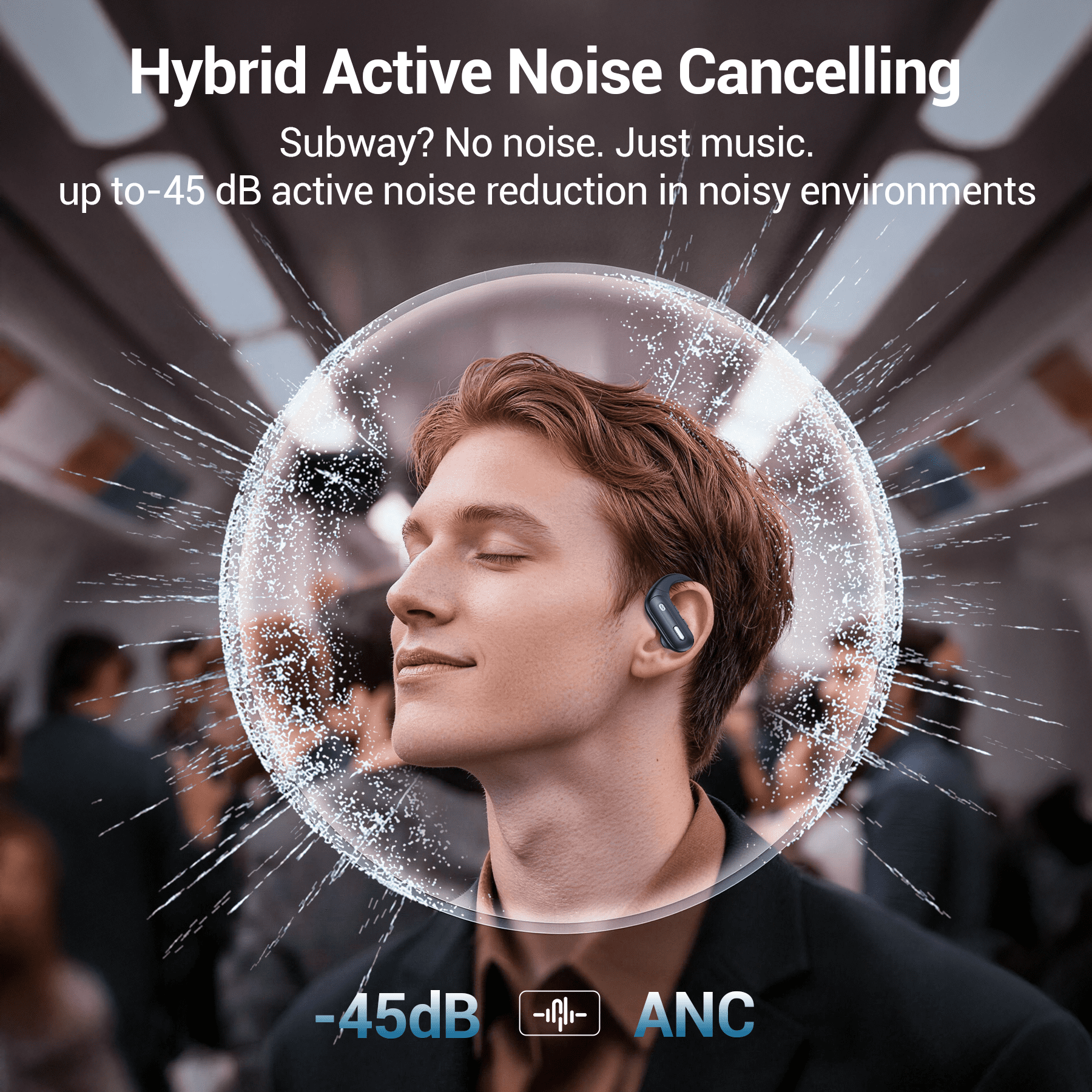 VEAT00L Active Noise Cancelling Ear Buds Wireless Earbuds 75H Playtime Bluetooth Headphones with LED Display Case, Deep Bass Fitness Earphones Gym Running Workout, IP7 Over Earbuds with Earhook